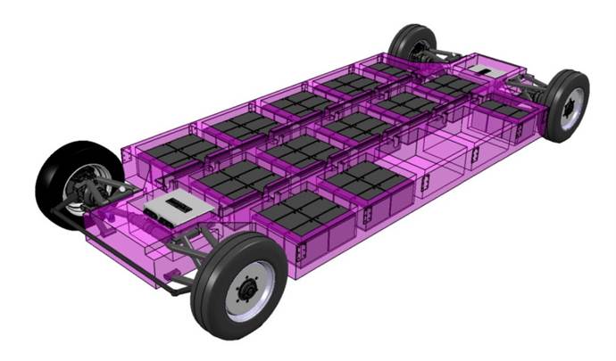 model of a bus chassis