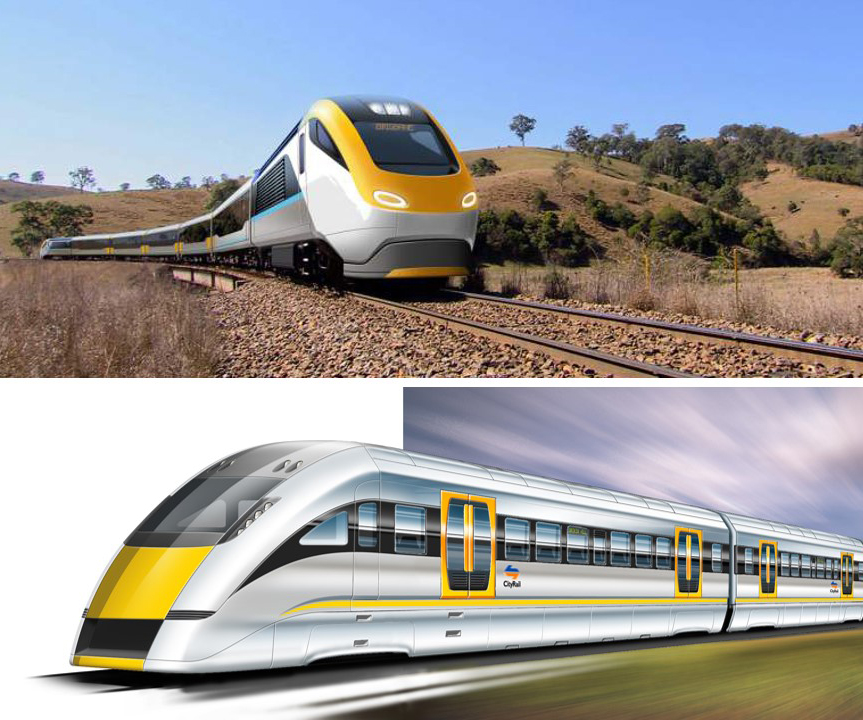 yellow and silver train concept