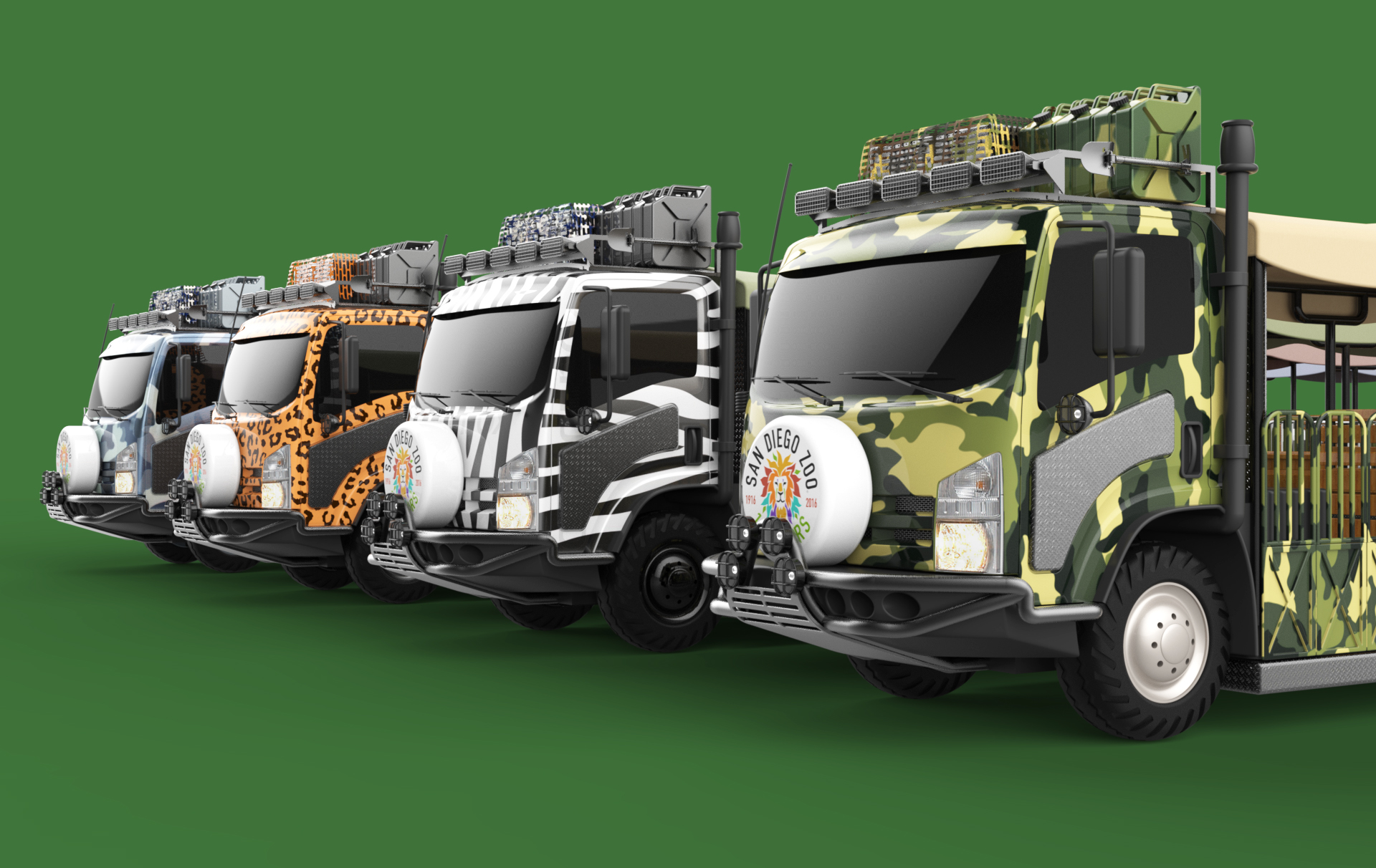 Safari theme livery on rendered vehicles