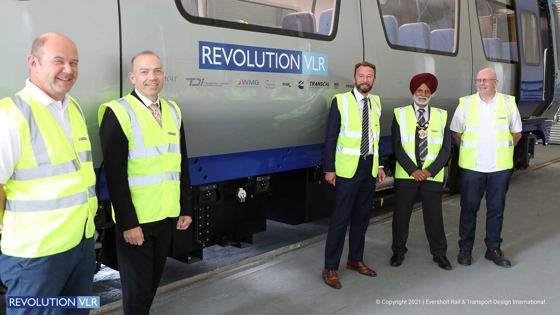 Rail Minister Chris Heaton-Harris and Councillor Amrik Jhawar pictured in front of RVLR