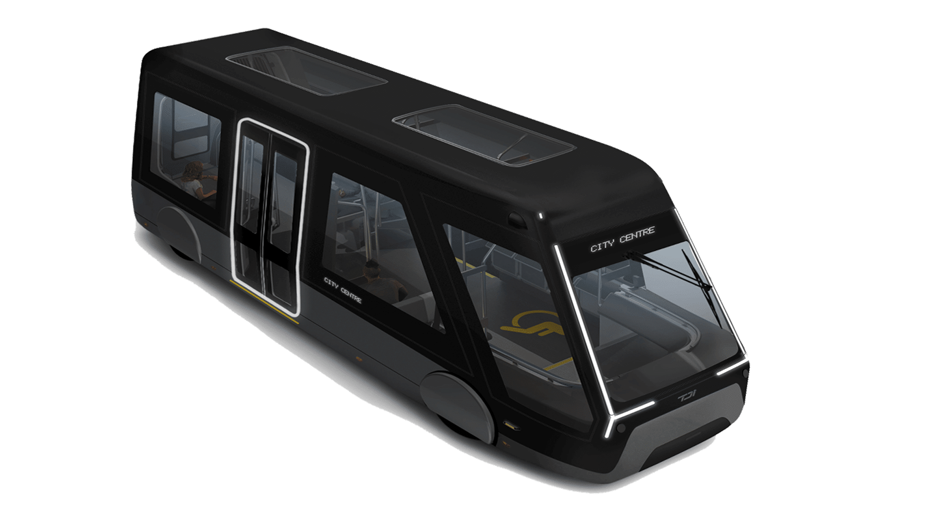 dark grey tram render