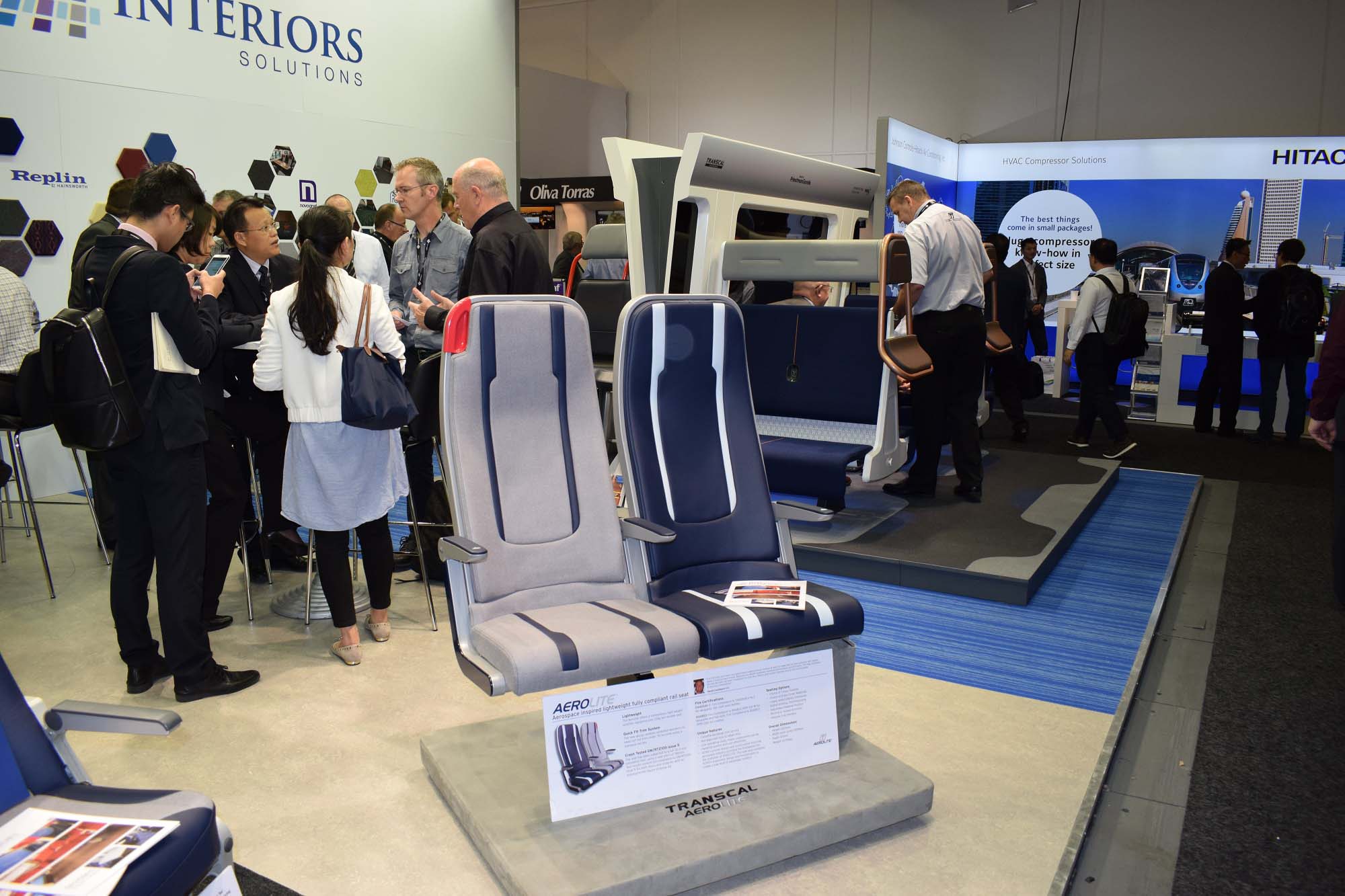 blue and silver rail seat model